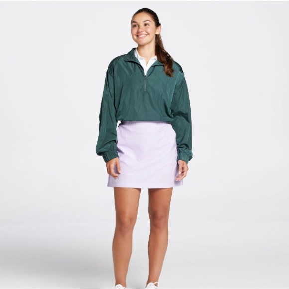 CALIA by Carrie Underwood Jackets & Blazers - CALIA Women’s NWT Golf Cropped Windbreaker M drawstring bottom dark evergreen